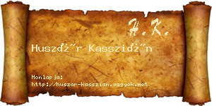 Huszár Kasszián névjegykártya